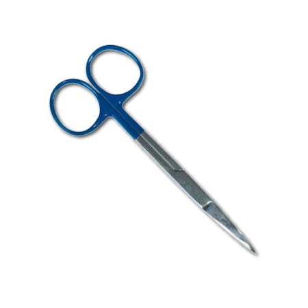 Emi Colormed Iris Scissor, Straight 4.5" Blue 710